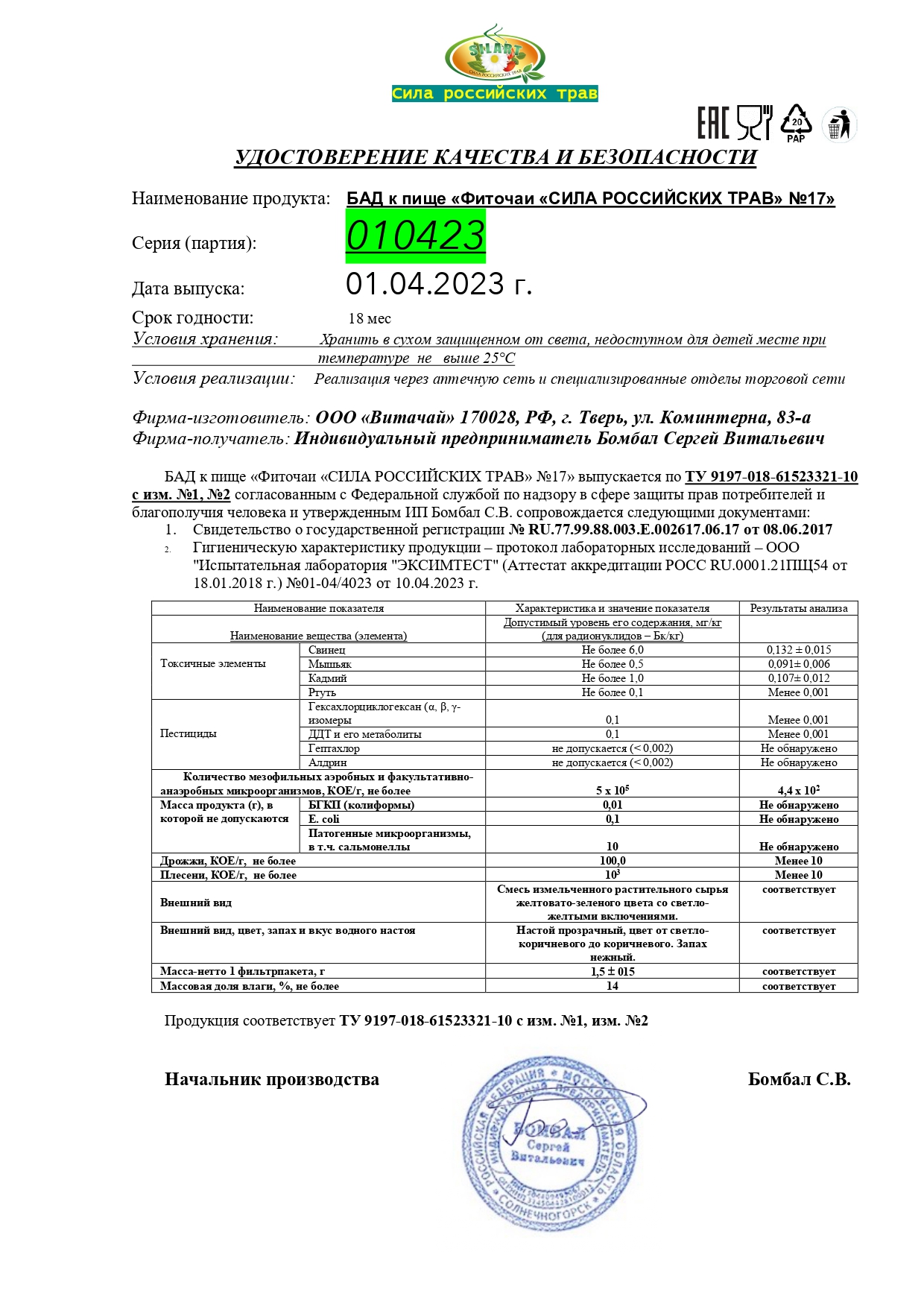 Паспорт №042023